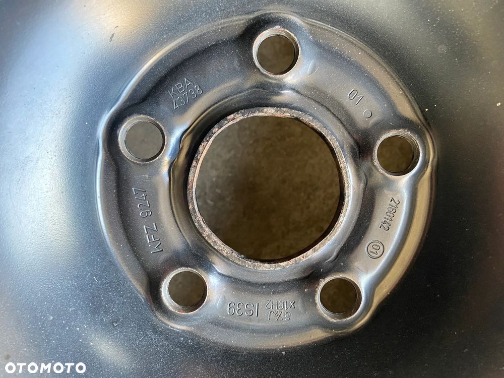 4X Felga stalowa Astra J Mokka 5x105 6,5J 16 H2 205/60 IS39 2817 7mm - 4