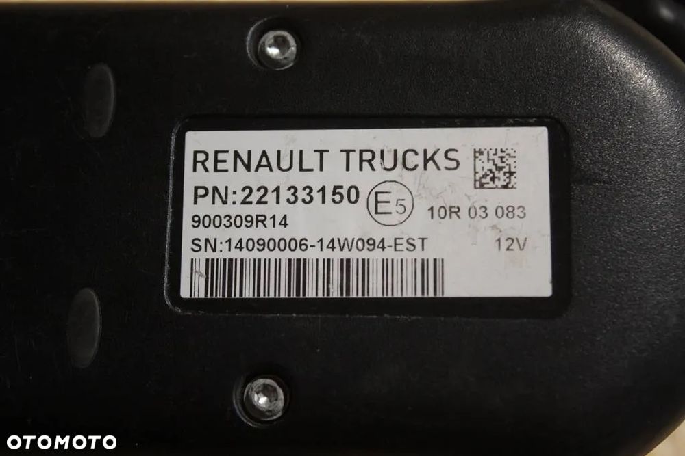 # RENAULT GAMA T RANGE PILOT OGRZEWANIA POSTOJOWEGO WEBASTO OŚWIETLENIA STEROWANIA KABINY 22133150 - 3