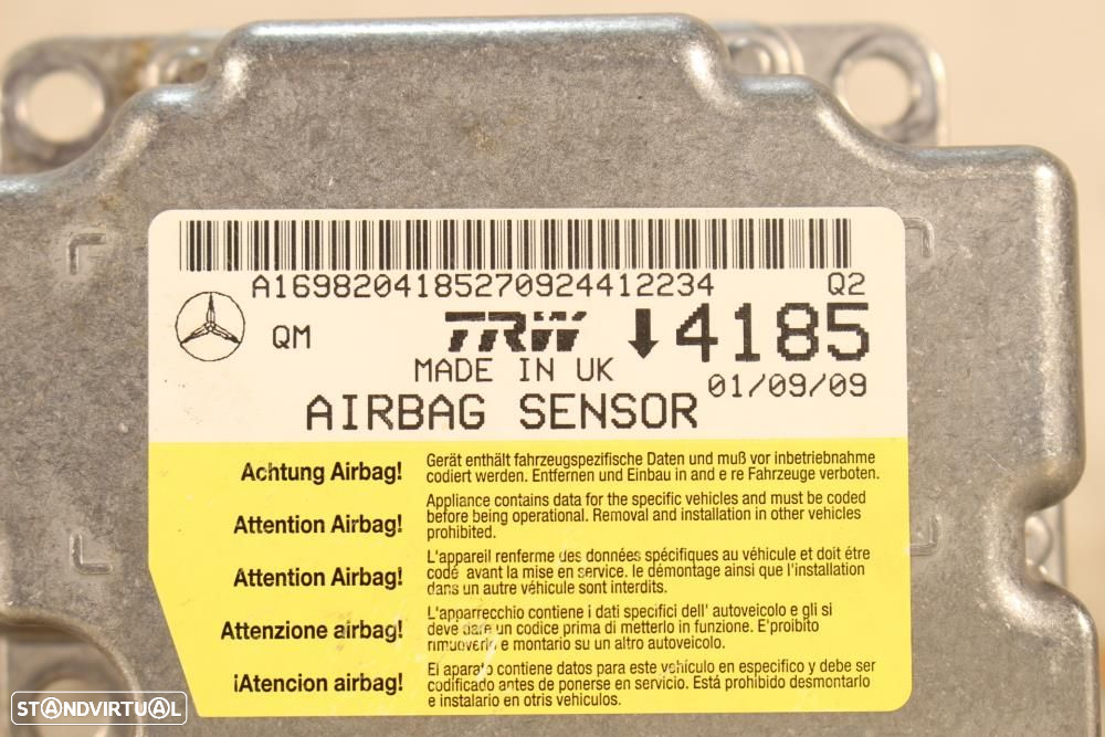 Centralina De Airbags Mercedes-Benz B-Class (W245)  A1698204185 / A 16 - 8