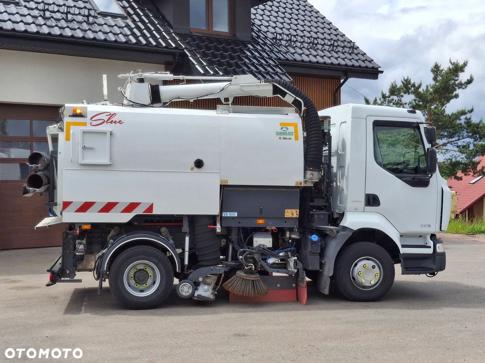 Renault Midlum 220 DXI Zamiatarka SEMAT Zoeller Johnston Szczotki L/R Obie Strony 2012r Napęd Hydrostat Euro 5 Rura Do Liści Studzienek 3873 Mth - 19