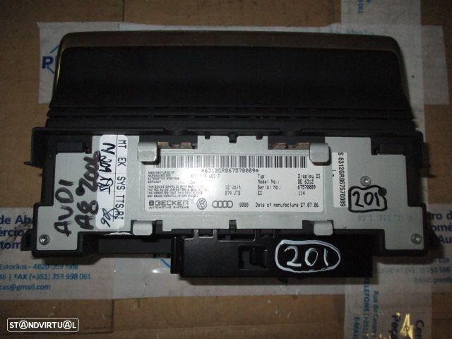 Display Relogio 4E0919603F BE6312 AUDI A8 2006 GPS - 2