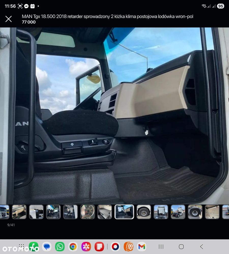 MAN Tgx 18.500 mały przebieg 2017 retarder sprowadzony 2 łóżka serwis lodówka wron-pol - 9