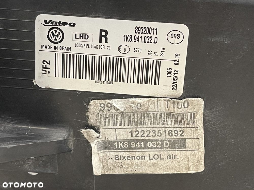 VW SCIROCCO  LAMPA LAMPY PRAWA LEWA PRZÓD XENON KOMPLET IDEALNE - 5