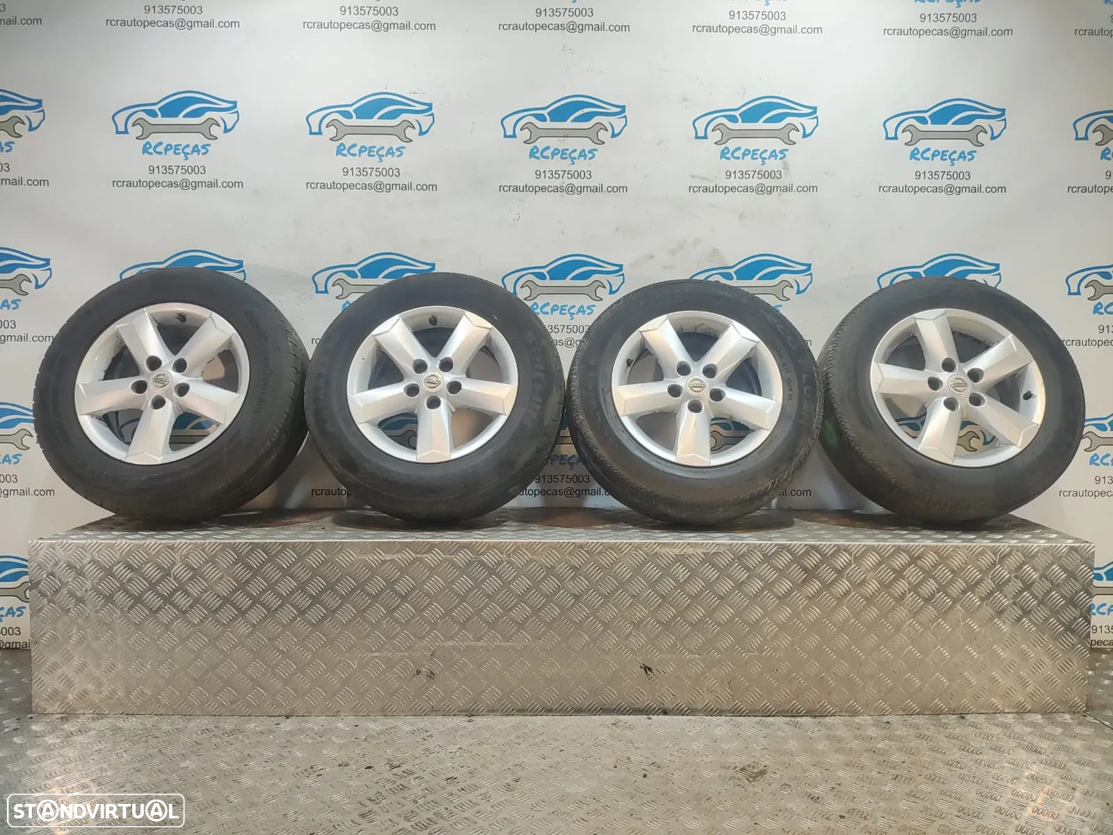 Conjunto Jante Jantes 16 Originais Nissan Qashqai J10 6.5J ET40 5x114.3 N3160140 - 3