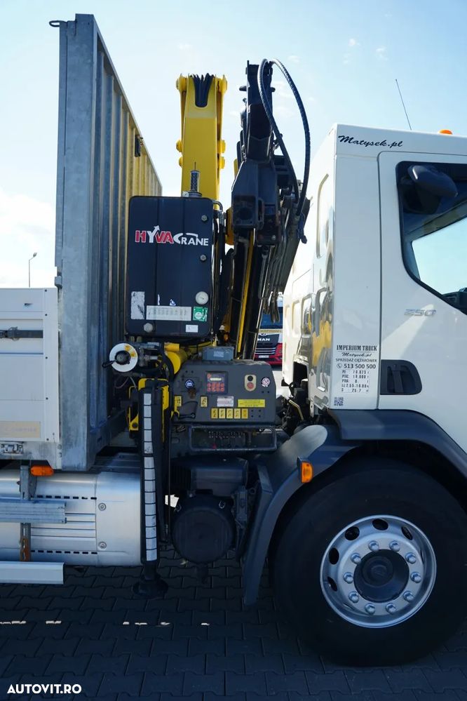 DAF LF 250 / 4X2 / LIVRARE - 7.3 + HDS HYVA HB 150X -E3 / RADIOCOMANDĂ / ROTATOARE / MAX. CAPACITATE DE RIDICARE: 5200 KG / EURO 6 - 21