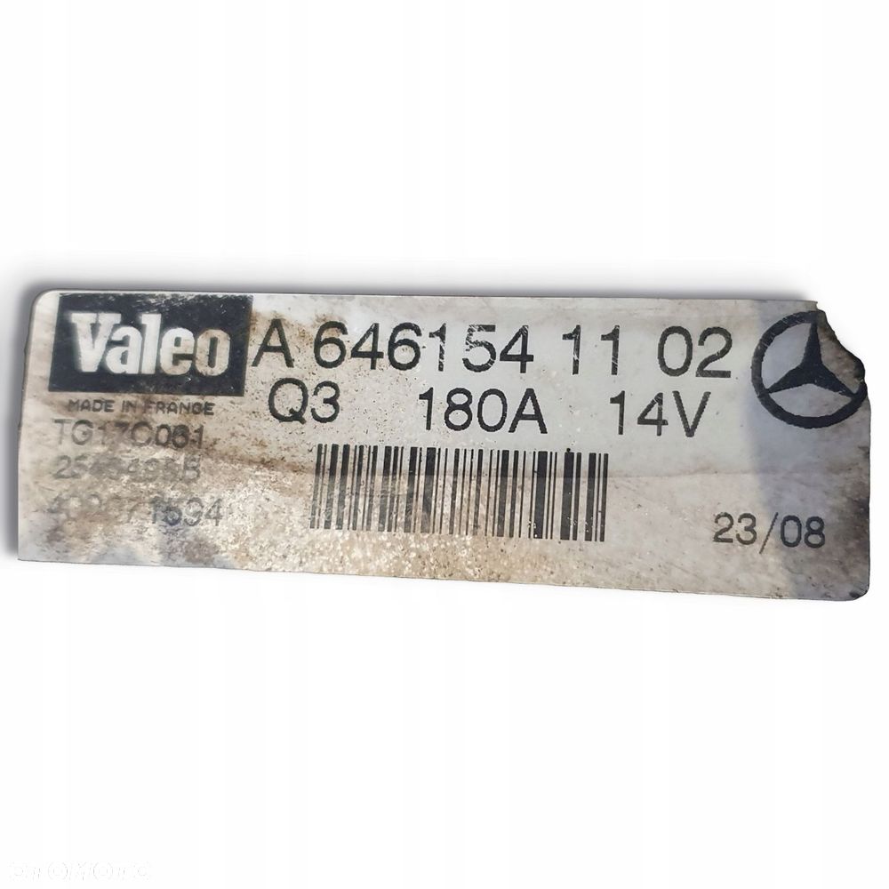 ALTERNATOR Mercedes Vito W639 2.2 CDI A6461541102 - 2