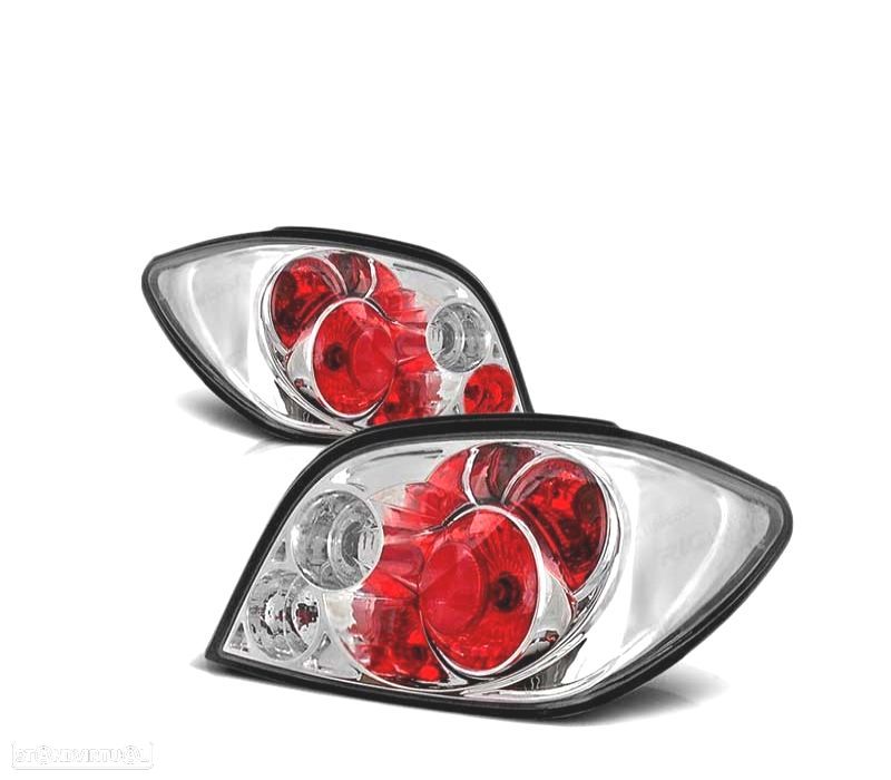 FAROLINS TRASEIROS PEUGEOT 307 01-07 CROMADO - 1