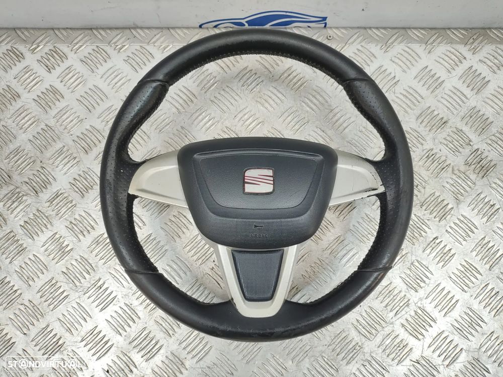 .Volante Guiador Original Pele Perfurada Seat Ibiza IV 6 6J 2008 a 2012
