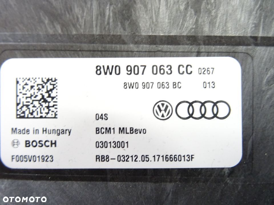 8W0907063CC Modul komfortu BCM Audi A4 B9 A5 czesci - 2