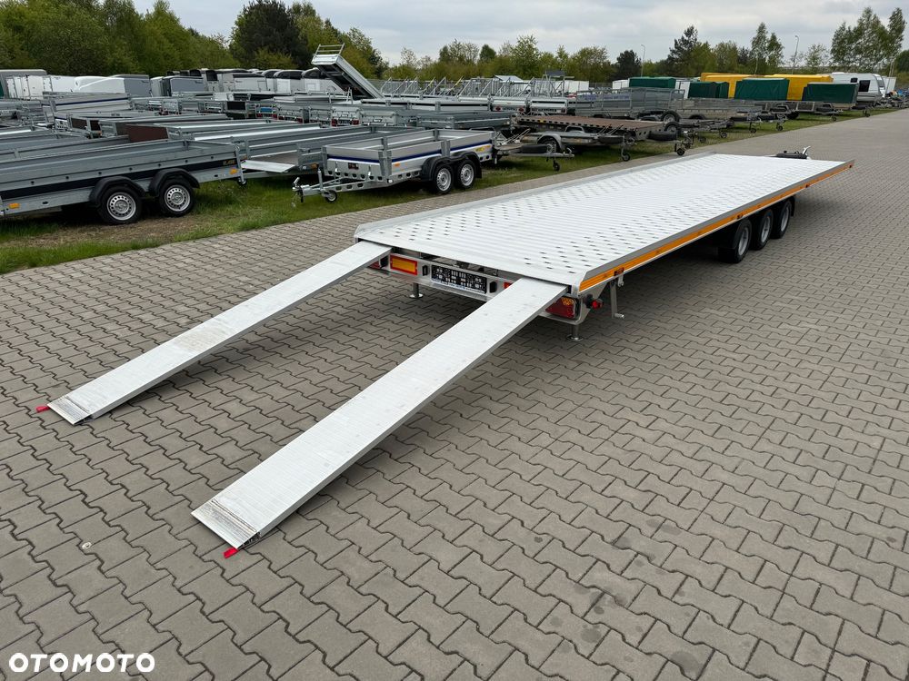 Gromex laweta aluminiowa | 850x210cm | DMC 3500kg | platforma na 2 auta | 3 osie AL-KO | OŚWIETLENIE LED - 35