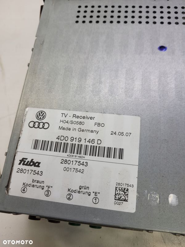 TUNER ODBIORNIK TV DVD AUDI A3 A4 A6 A8 4D0919146D - 4