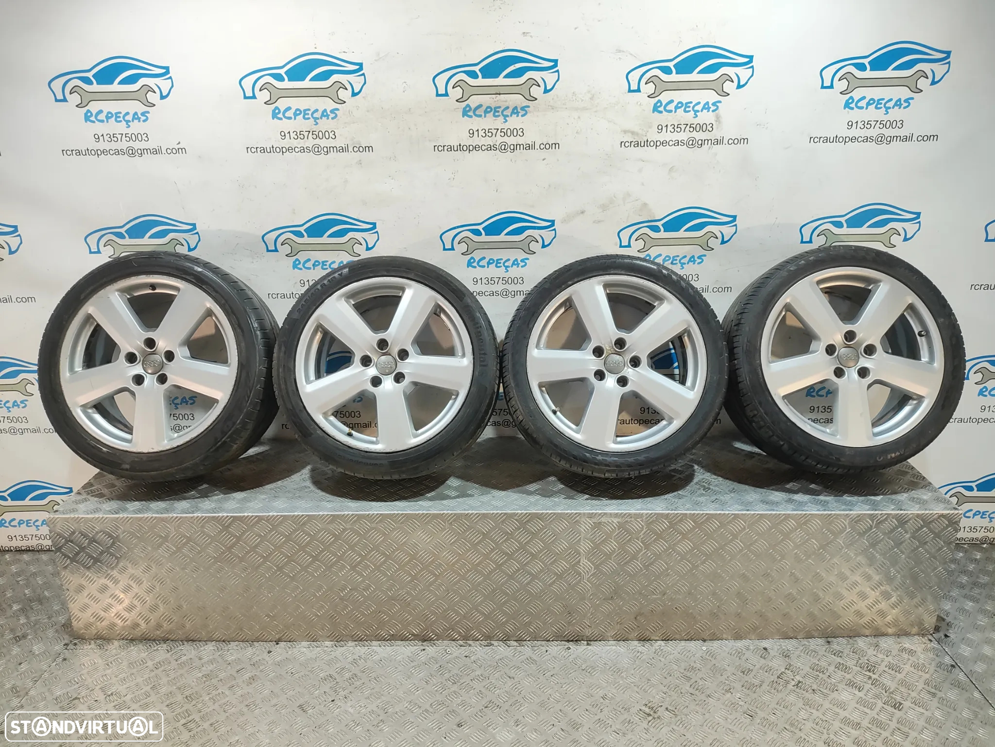 - Conjunto Jantes 18 Ronal Originais Audi A4 B7 S-Line S Line 8J ET43 5x112 - 12