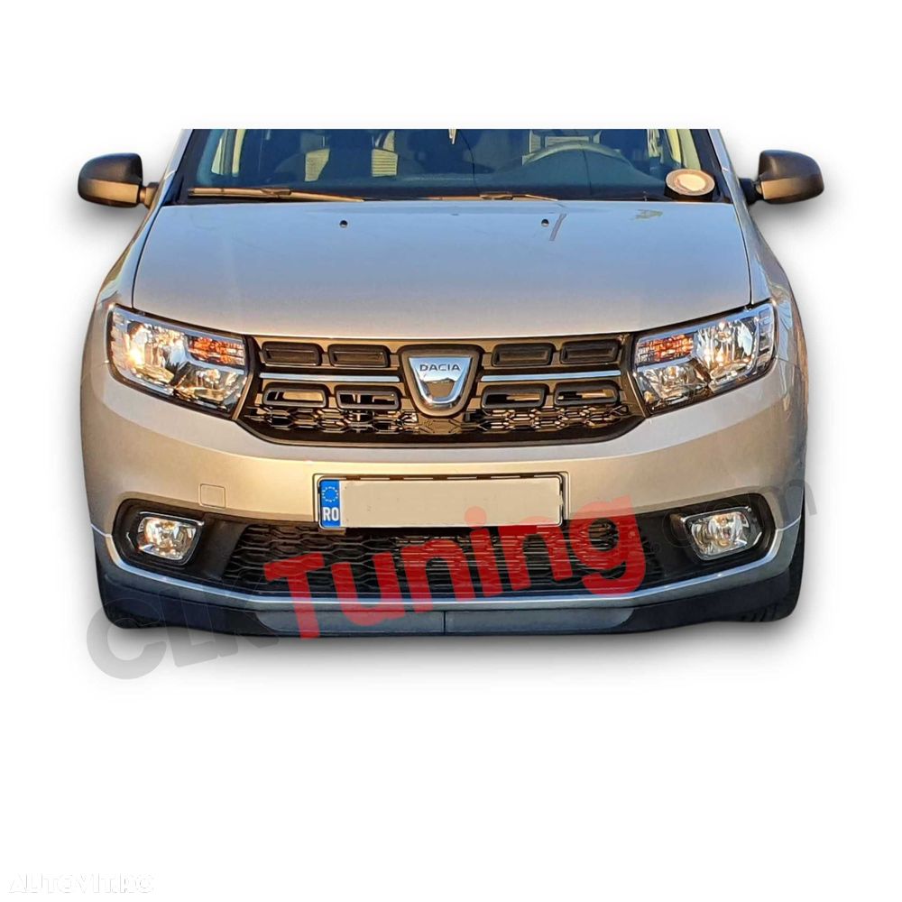 Lip prelungire ornament pentru bara fata adaptabil pe Dacia Logan 2 - 2