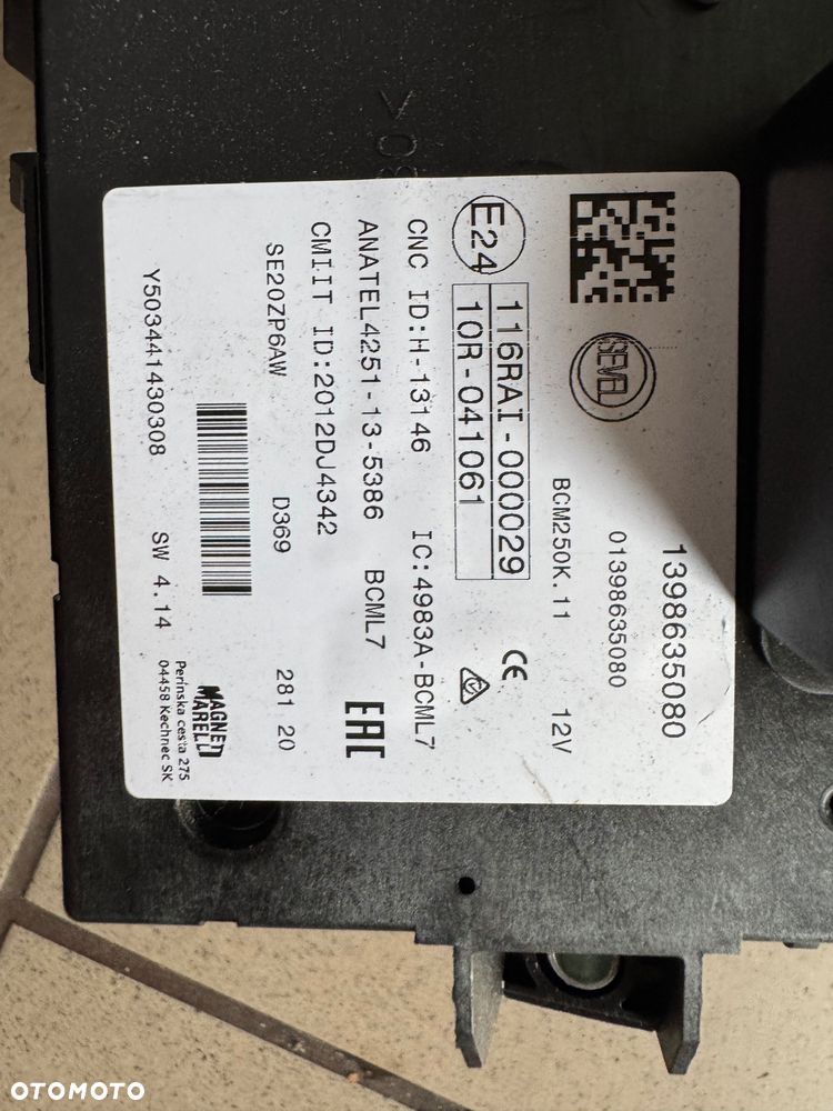 Komplet - Komputer Silnika / ECU/BCM/ KLUCZE Citroen Jumper III/ Jumper 2020r - 6