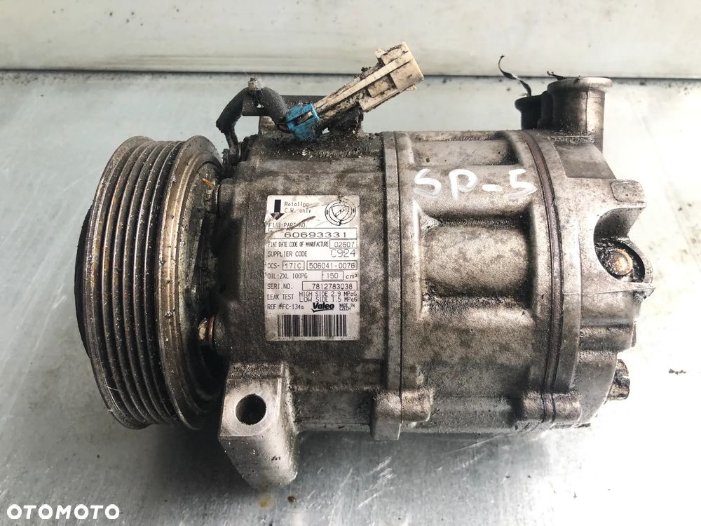 SP-5 . Kompresor Sprężarka Klimatyzacji 6PK 60693331 Alfa Romeo 159 fiat Croma 1.9JTD - Wysyłka