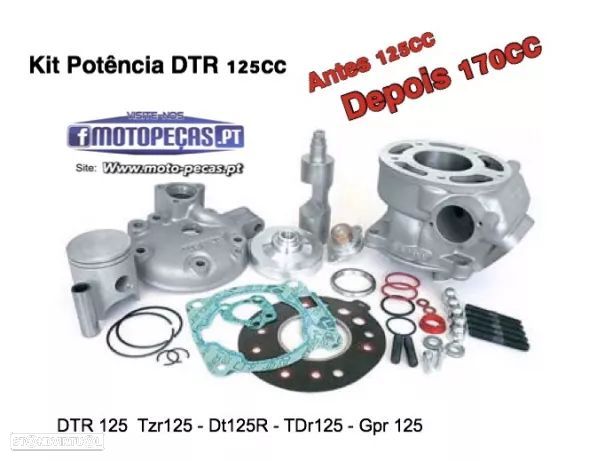 Kit potência DTR 125 athena Yamaha dt 125r tzr tdr Gpr cilindro culaca - 1