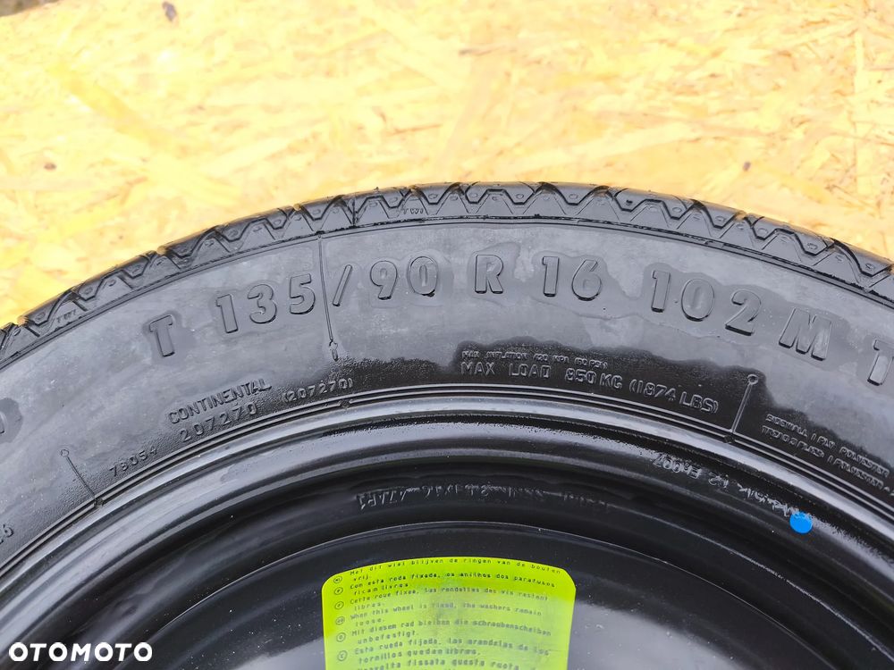 KOŁO DOJAZDOWE ZAPASOWE PEUGEOT 3008 I CITROEN C4 PICASSO 16 CALI 4X108 - 5