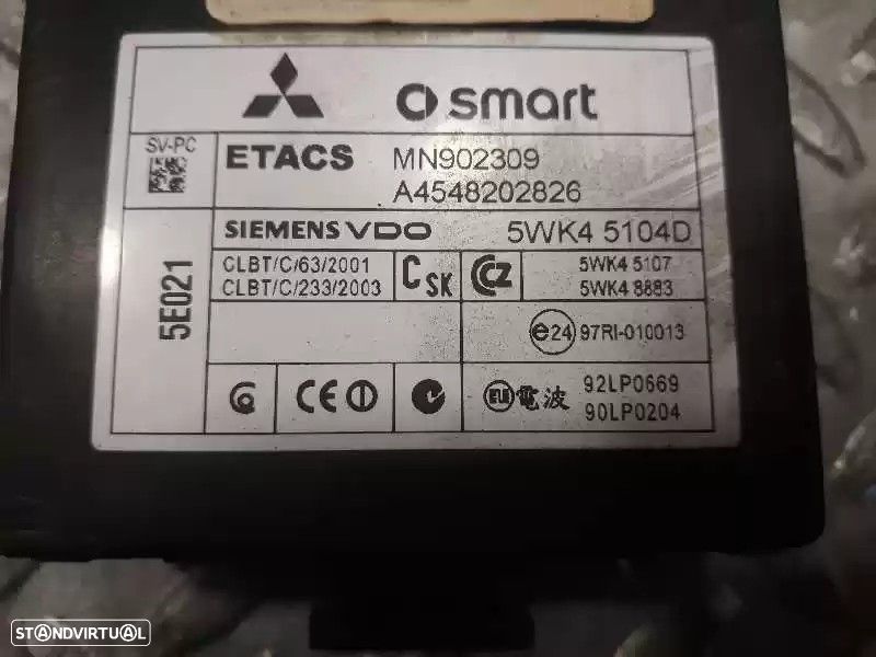 CENTRALINA SMART FORFOUR 2006 -5WK45104D - 1