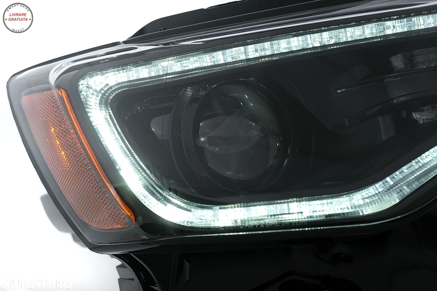 Faruri LED Jeep Grand Cherokee IV WK2 Facelift (2014-2020) Semnal Dinamic- livrare gratuita - 13