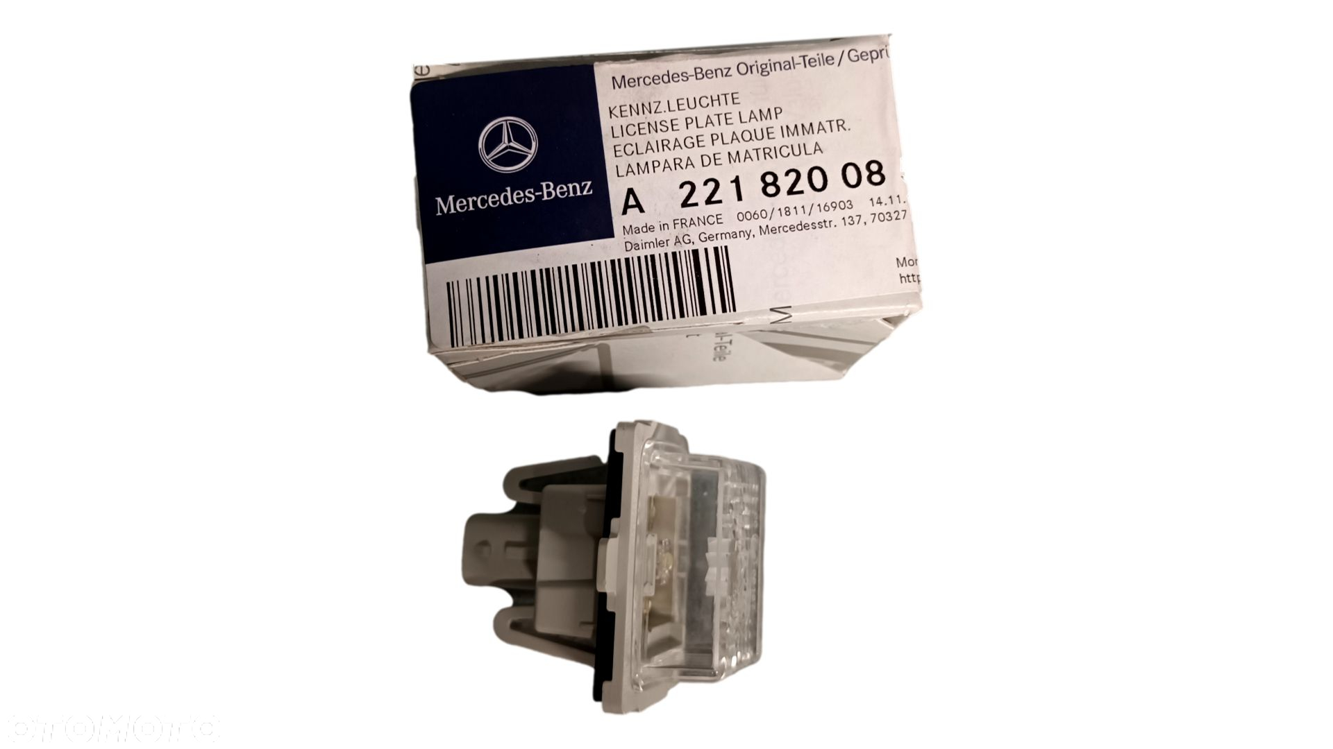 MERCEDES W221 Oswietlenie lampka tablicy rej OE - 2