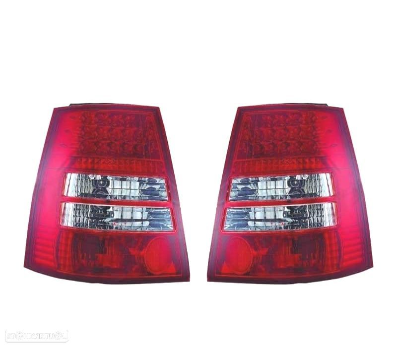 FAROLINS TRASEIROS LED VOLKSWAGEN VW GOLF 3 MKIII VARIANT 91-97 VERMELHO BRANCO - 1
