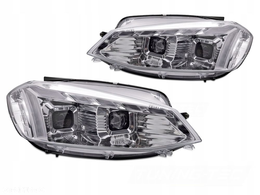 Reflektory Lampy Diody Soczewka Clear Chrom VW Golf VII 7 5g0 Lift 2017-19 - 1