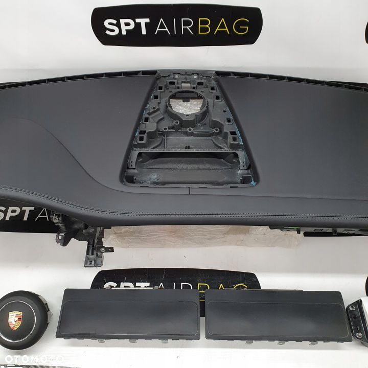 PORSCHE PANAMERA 971 DESKA ROZDZIELCZA KONSOLA KOKPIT PULPIT PODUSZKI AIRBAG AIR BAG PASY KIT SET - 3