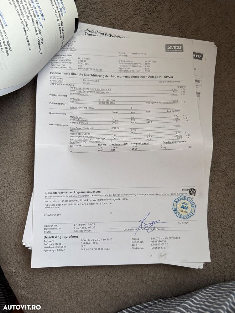 Ford Transit Tranzit Dokka Camioneta 7 locuri bena carosata 2017 impecabila fără probleme fără rugina Istoric Service complet Carvertical scos anvelope noi Navi AC - 33