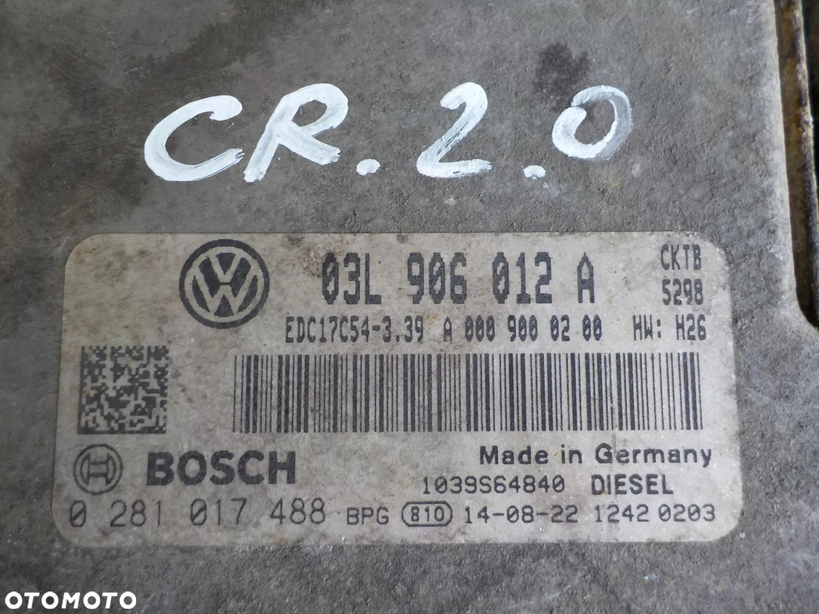 CRAFTER 2.0 TDI KOMPUTER STEROWNIK 03L906012A - 2