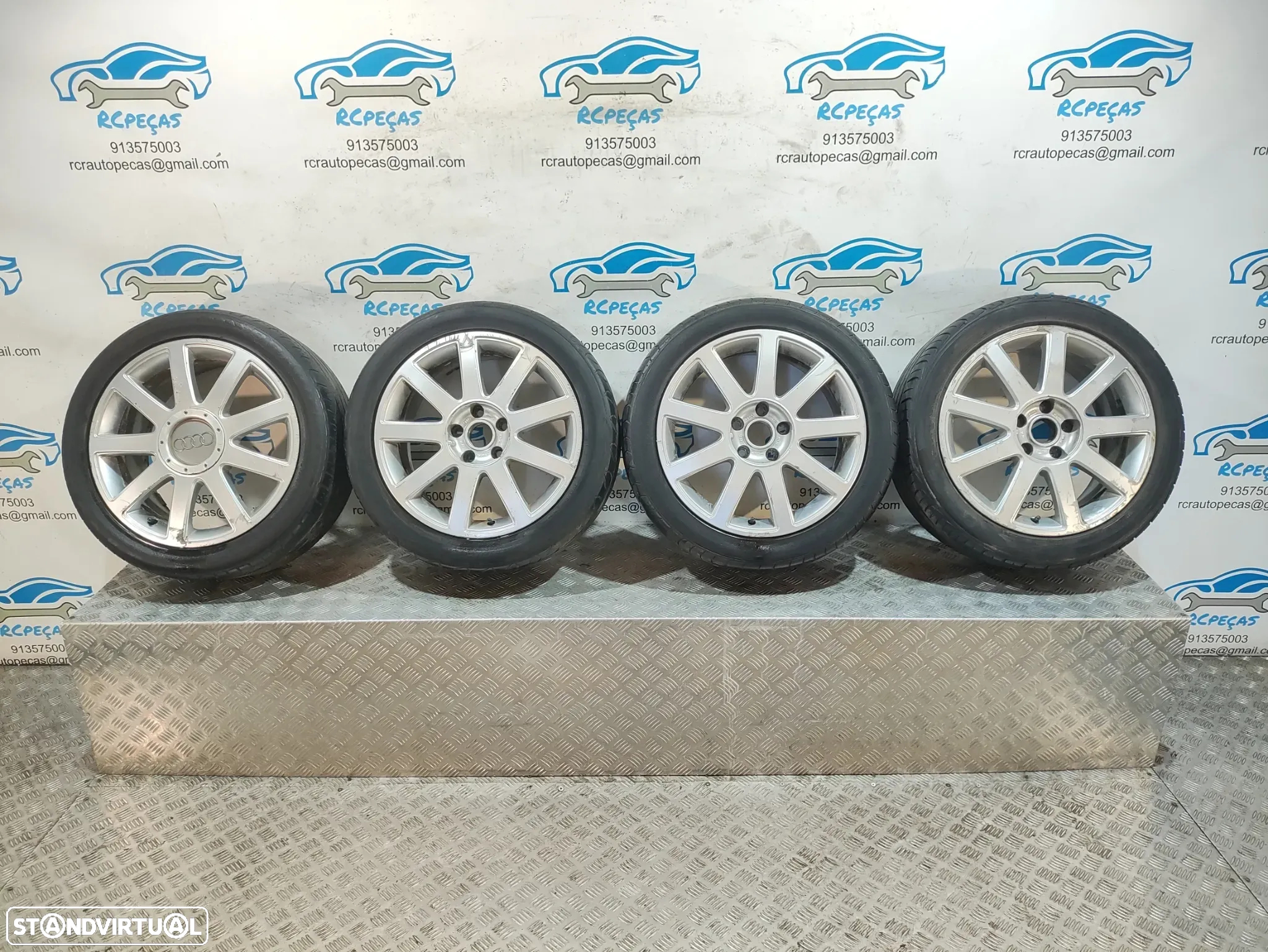 - Jantes 17" Ronal | Audi - A4 B6 - ORIGINAIS - 7.5J | ET43 | 5x112 - 17 Polegadas | 8E0601025AC | 8E0 601 025 AC | Jante | 5 x 112 | 235 45 17 | Pneus - 12
