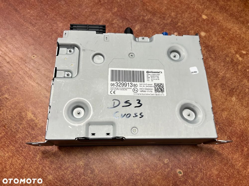 RADIO NAWIGACJA MODUŁ STEROWNIK CITROEN C3 DS3 CROSSBACK PEUGEOT 9832991380 2020 ROK - 1
