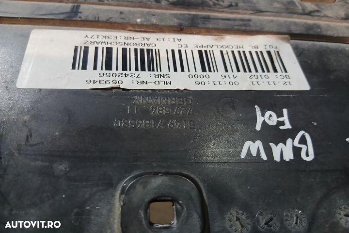 ORNAMENT CAPOTA PORTBAGAJ 7186530 7186530 BMW Seria 7 F01/F02 [2008 - - 3
