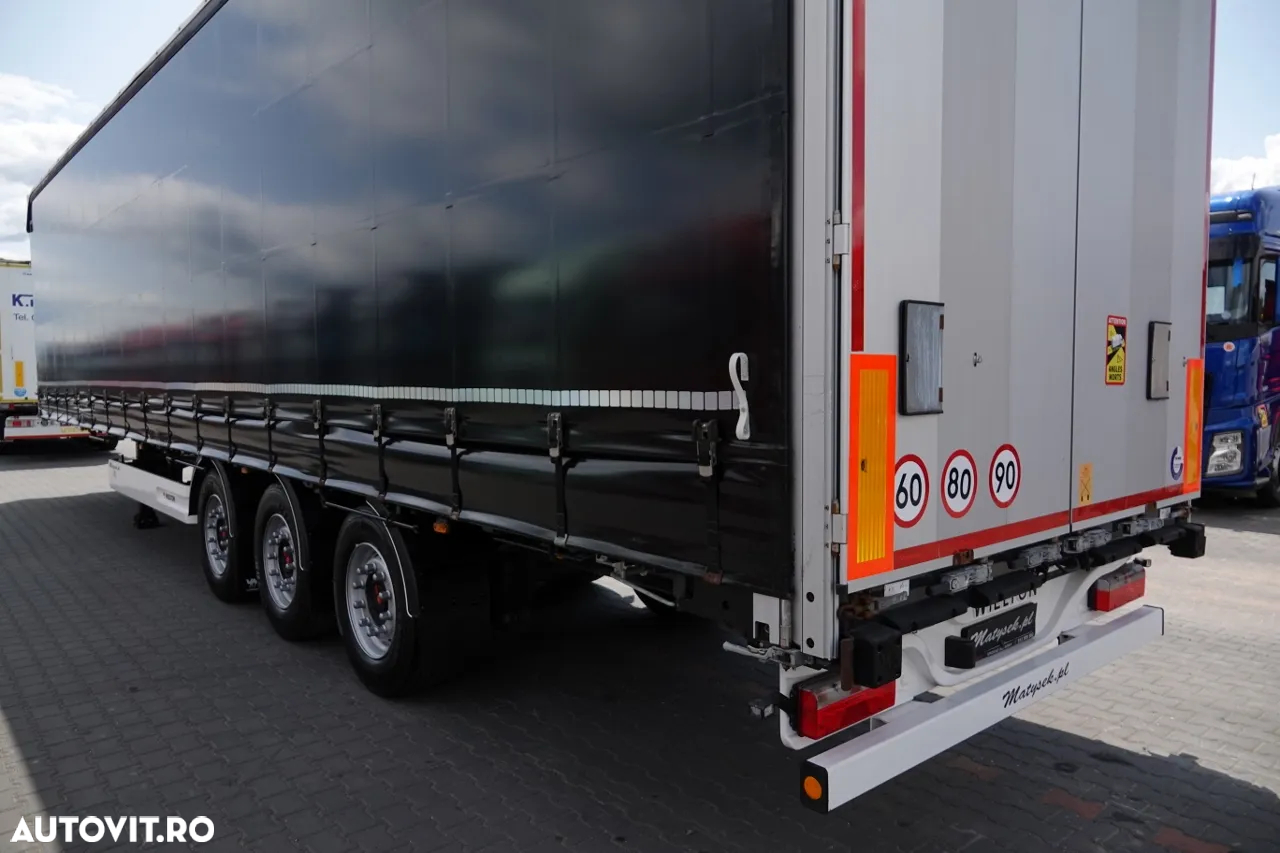 Wielton CORTINĂ STANDARD WIELTON / ACOPERIȘ RIDICABIL / SISTEM BDE - STALPINI EXTENSIBILI / AX RIDICABIL / SAF / PUȚIN UTILIZAT - 11