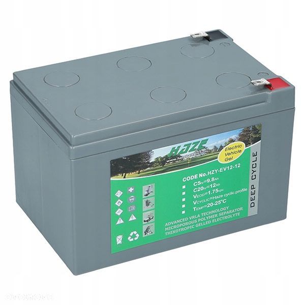 Akumulator HAZE HZY EV 12 - 12 GEL 12Ah 1529996 - 3,8 kg - 1
