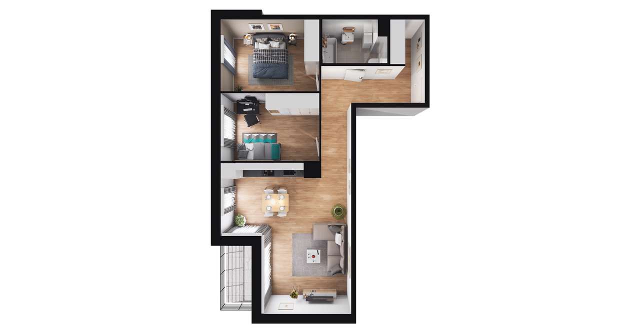 3-pokojowe mieszkanie 65m2 + balkon Bez Prowizji - Pełny obrazek: 3/24