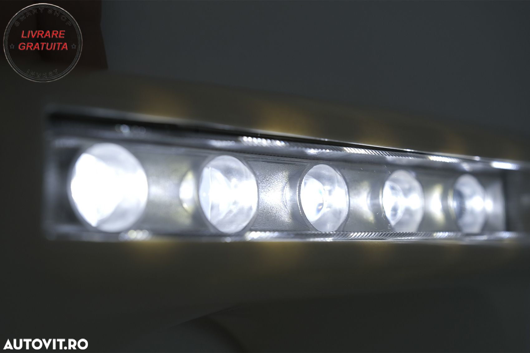 Carcasa faruri cu Lumini de zi dedicate LED DRL Mercedes G-class W463 (1989-2012) - livrare gratuita - 4