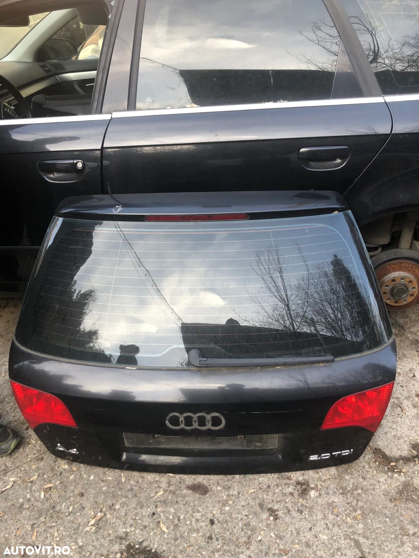 Haion spate complet cu luneta Audi A4 B7 break negru - 1
