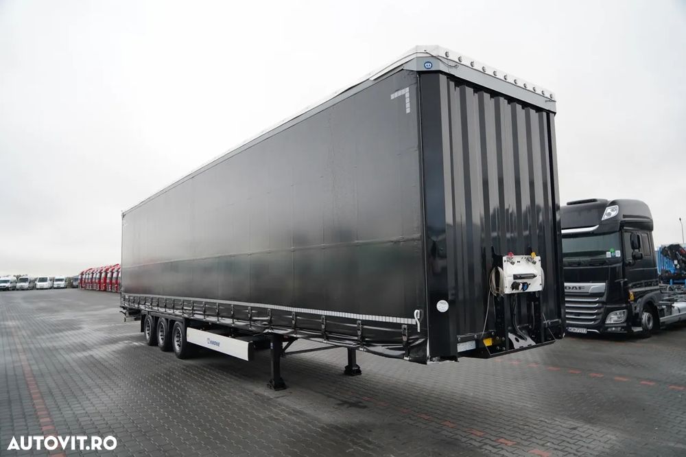 Krone Semiremorcă cu prelată / Mega / Plafon liftabil / Axă liftabilă / - 9