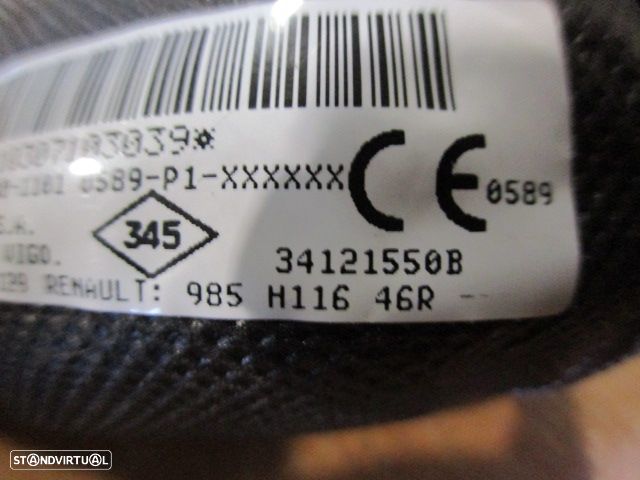Airbag Banco 34117801B 34121550B 985H11646R DACIA SANDERO II FASE 1 2013 1.5DCI 90CV 5P AZUL FD - 4