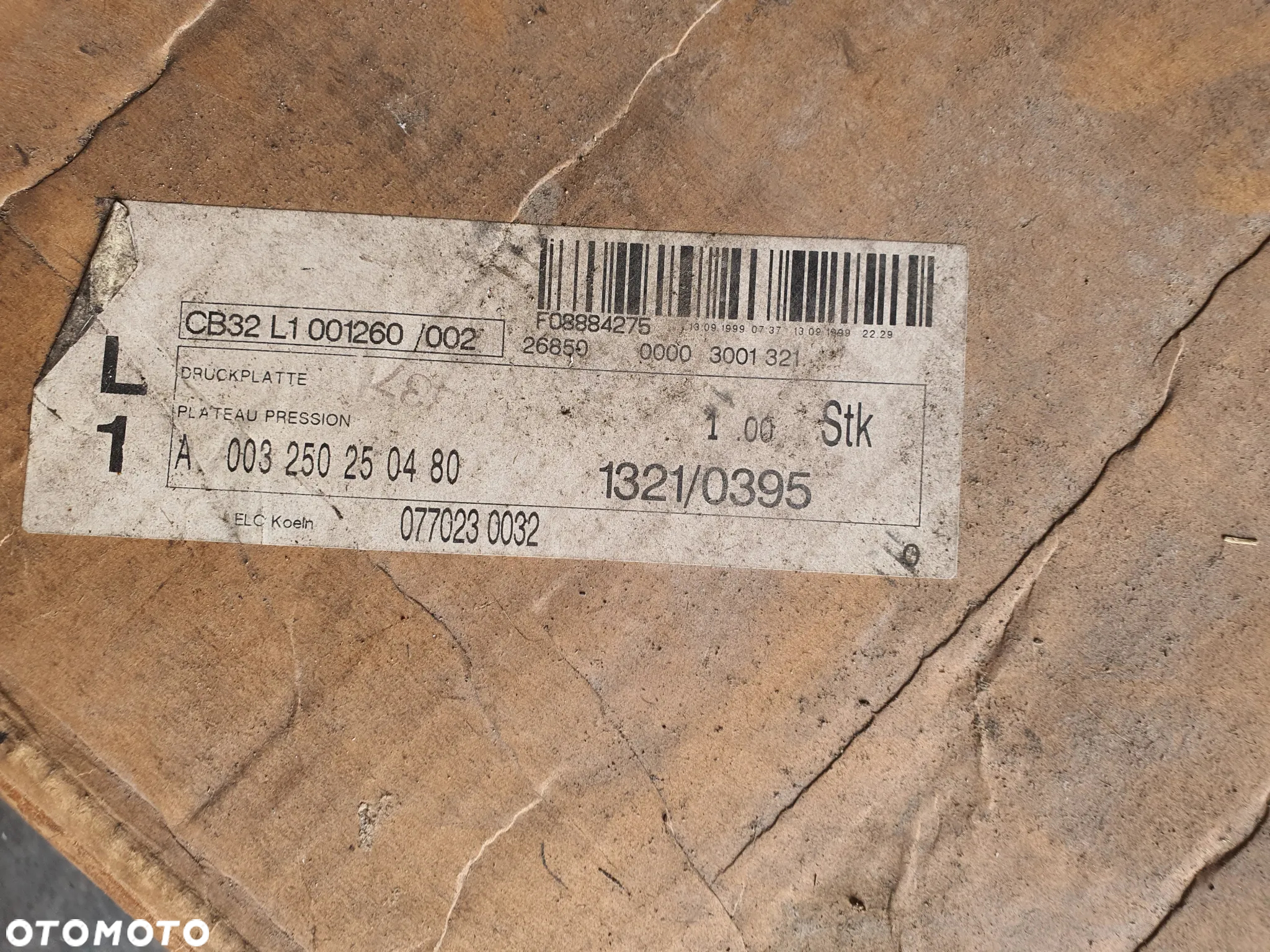 Tarcza dociskowa sprzęgła SACHS 1882302131, A003250250480 - 5