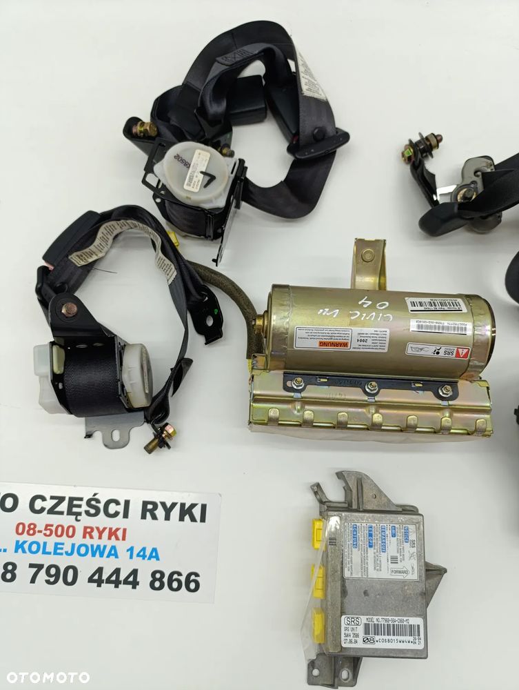 Honda civic VII 04r komplet poduszek powietrznych z pasami - 2