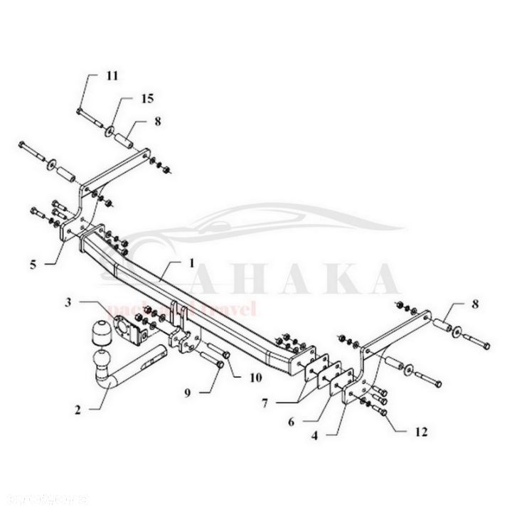 Hak Holowniczy Odkręcany Do Dacia Logan Sedan 2004-2008 - 6