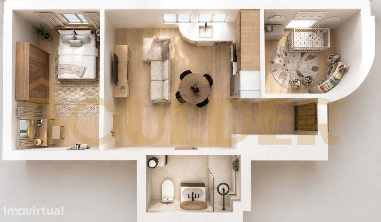 Apartamento T1+1 em Póvoa de Lanhoso - Grande imagem: 2/12