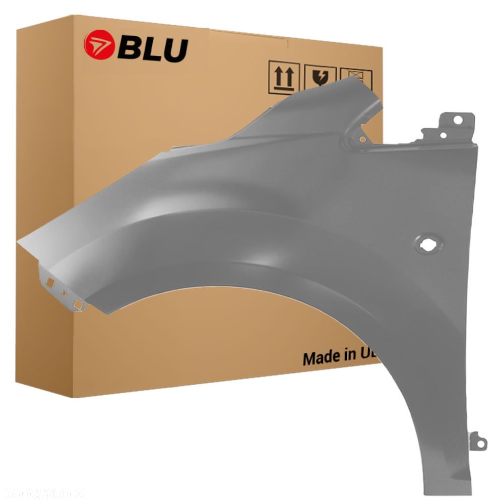 BLU Błotnik FORD KA II 2 ZJNC lewy srebrny 2008-2015 przód Moondust Silver - 1