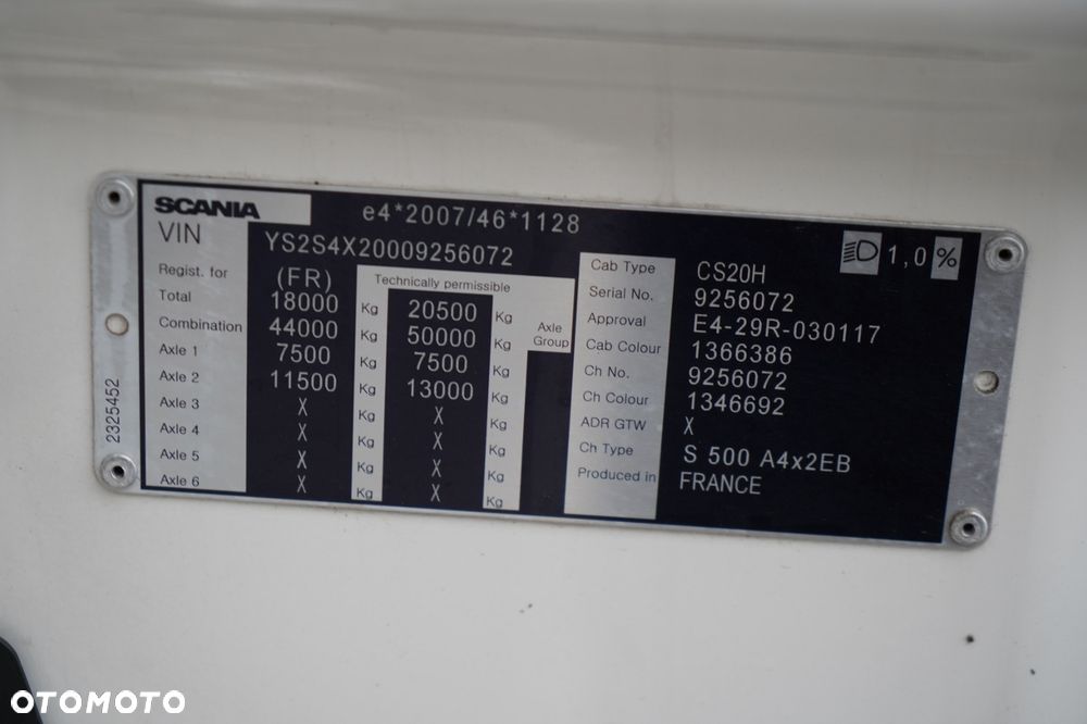Scania S 500 / RETARDER / CAŁA NA PODUSZKACH / PO KONTRAKCIE SERWISOWYM / SPROWADZONA - 37