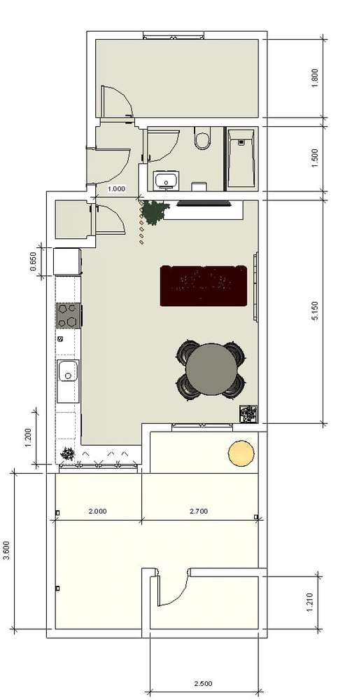 Apartamento T1 com terraço - Grande imagem: 5/5