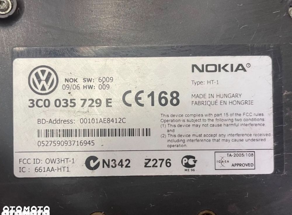 3C0035729 moduł telefonu Bluetooth vw passat b6 volkswagen - 3