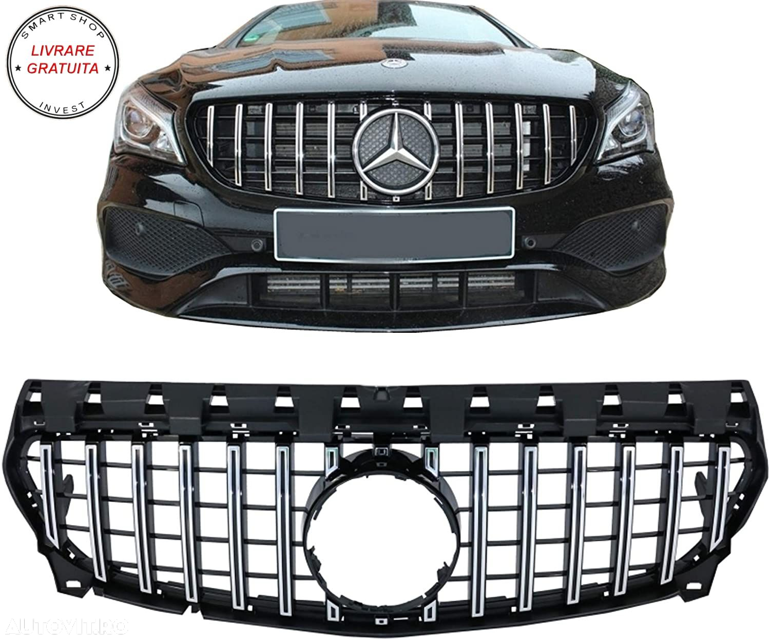 Grila Centrala Mercedes CLA C117 X117 W117 Facelift (2016-2018) CLA45 GT-R Panamer- livrare gratuita - 6