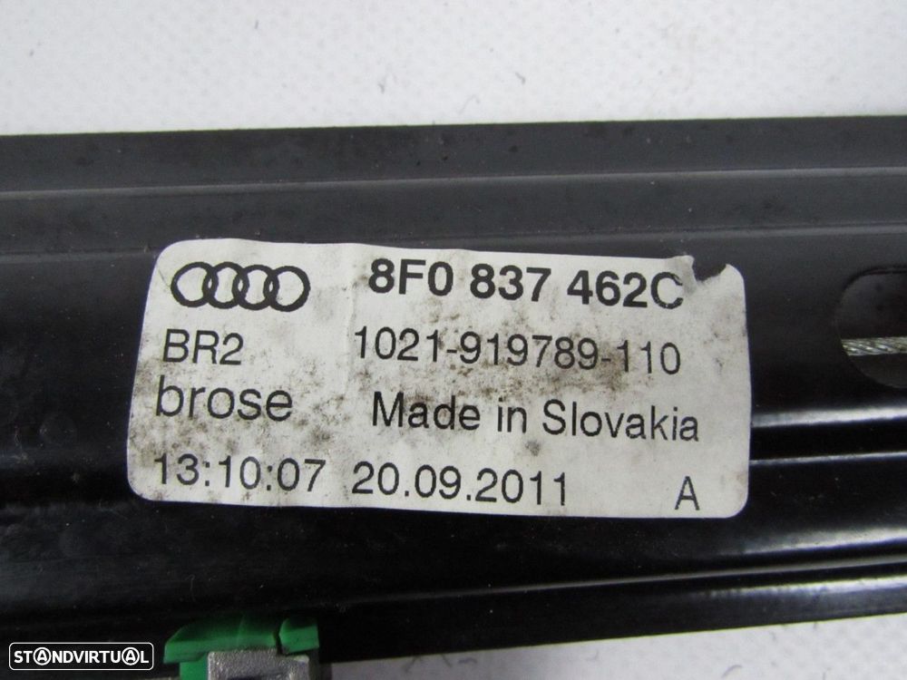 Elevador Sem Motor Direito/Frente Seminovo/ Original AUDI A5 Convertible (8F7) 8... - 3