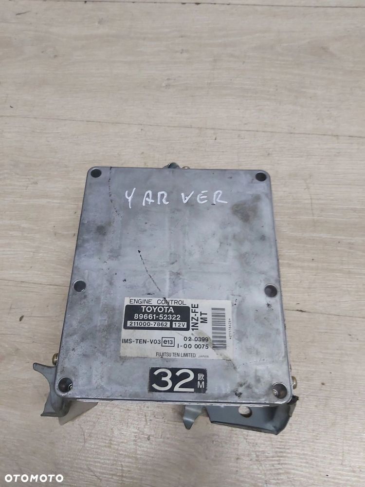 Toyota Yaris Verso komputer sterownik silnika 1,3 vvti 1NZ 89661-52322 - 1
